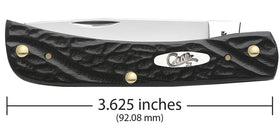 Case WR XX knife with jigged black synthetic handle for a secure outdoor grip.