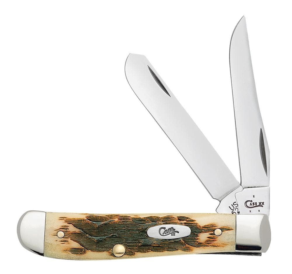 Case XX WR Amber Bone Mini Trapper handle close-up for everyday tasks