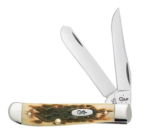 Case XX WR Amber Bone Mini Trapper handle close-up for everyday tasks