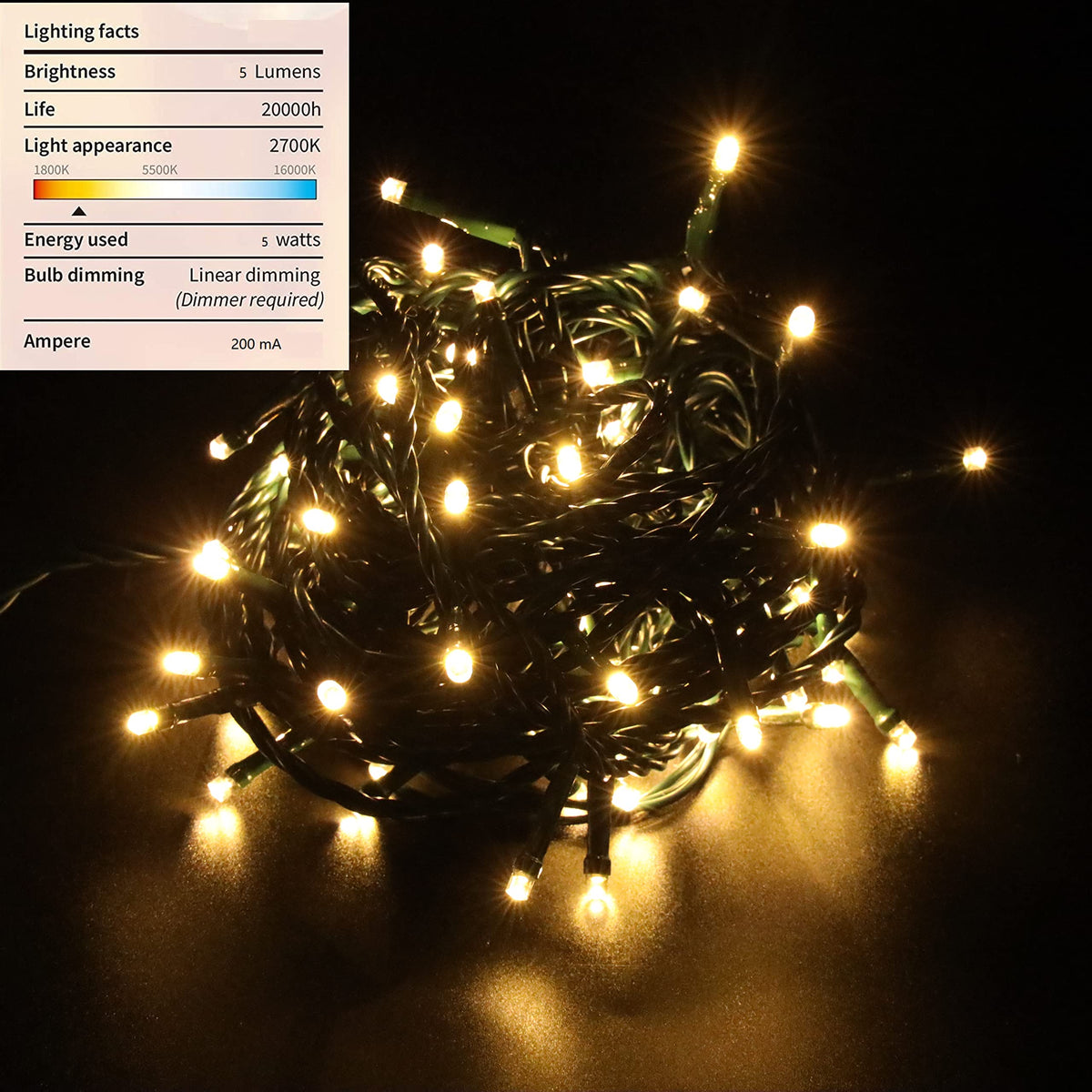 Caseffect end-to-end connectable 12V lights enabling easy expansion up to five sets.