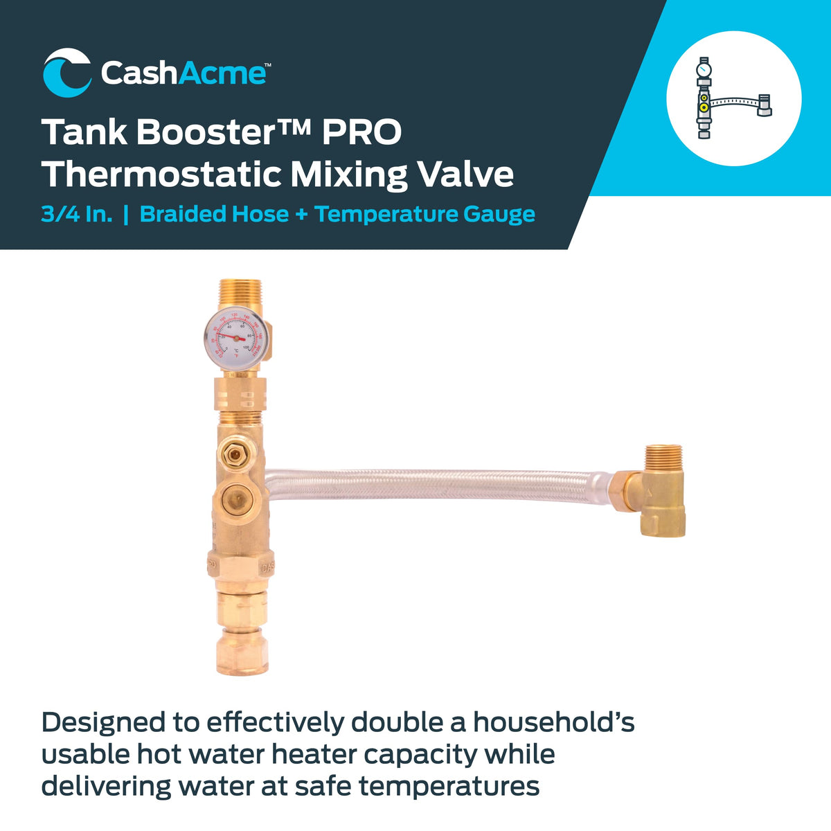 Cash Acme push-to-connect connection shown for quick PEX installation
