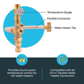 Cash Acme temperature control assembly demonstrates adjustable hot water options