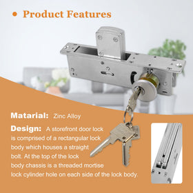 Casmer double cylinder offers versatile access control for storefront doors.