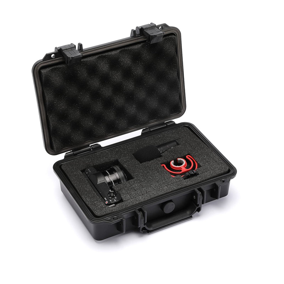 Casoman 11.5-inch waterproof box outer shell protects valuables in rain.