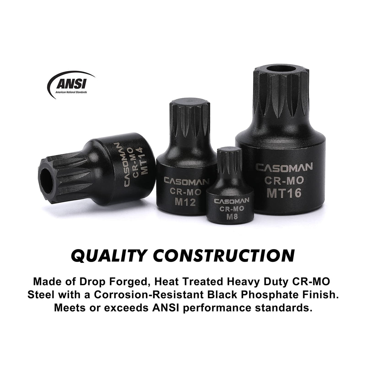 CASOMAN 1/2 inch drive bits MT16 to MT18 for heavy-duty tasks