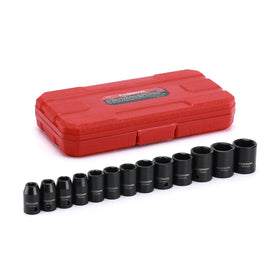 CASOMAN 13-piece impact socket set in blow-mold case for organization