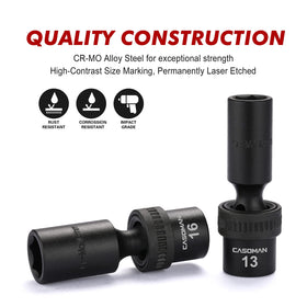 Casoman 13mm deep socket for 3/8-inch drive durable and precise.