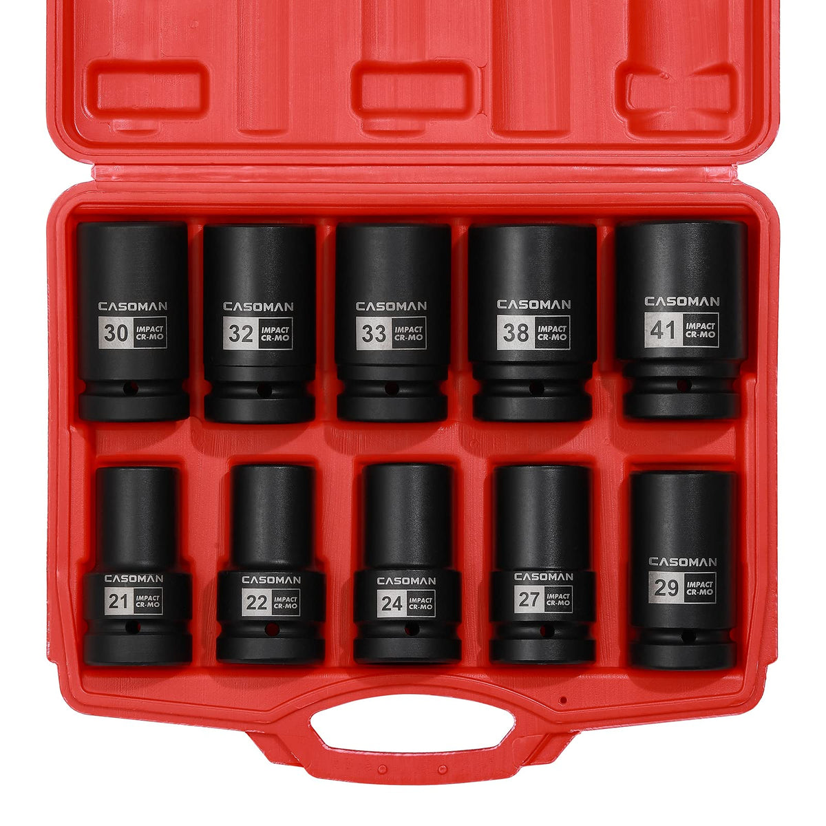 The CASOMAN 21mm deep socket for recessed nuts and durability.