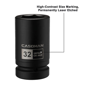 The CASOMAN 29mm deep socket enables secure removal under load.