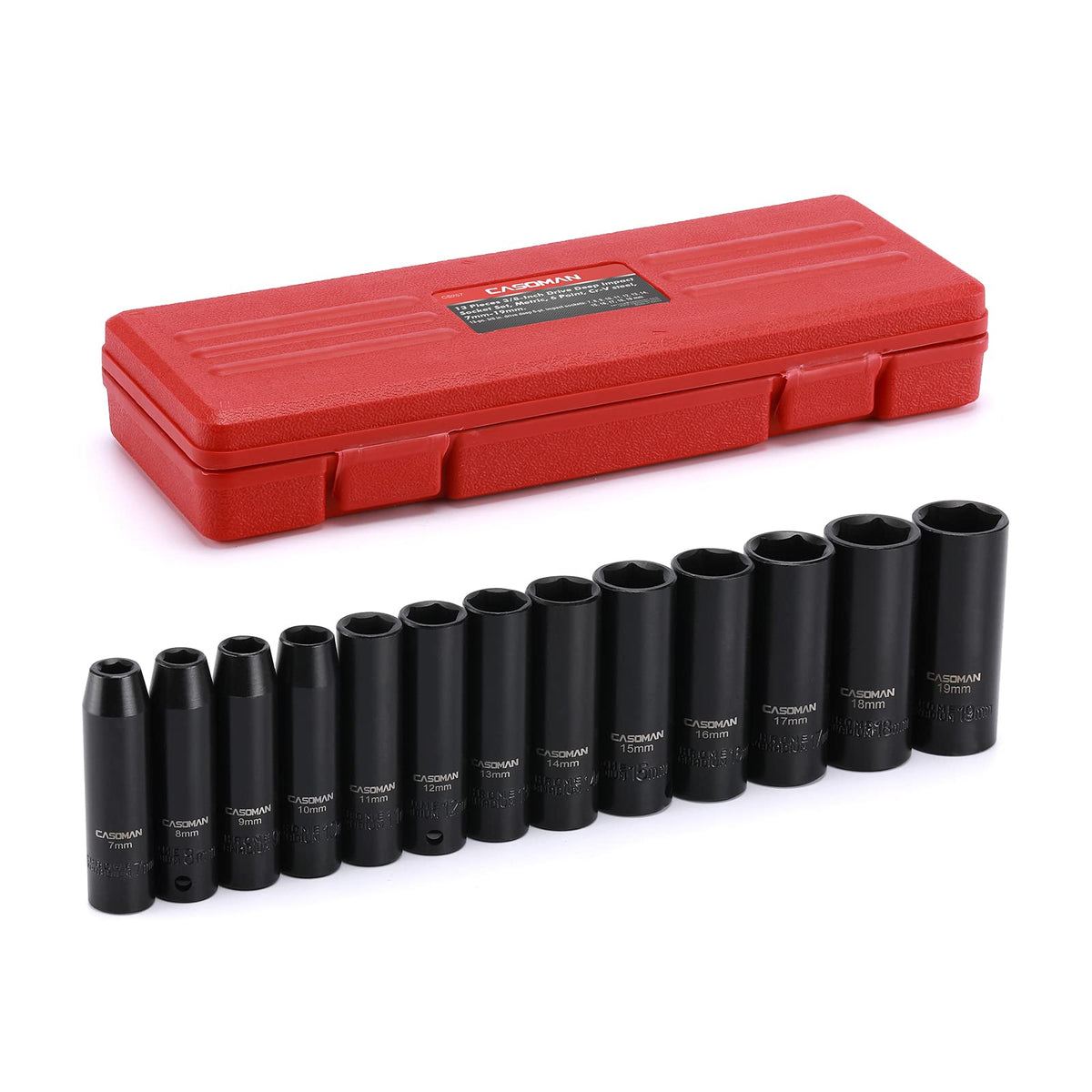 CASOMAN 38-drive impact socket set for quick torque in tight spaces.