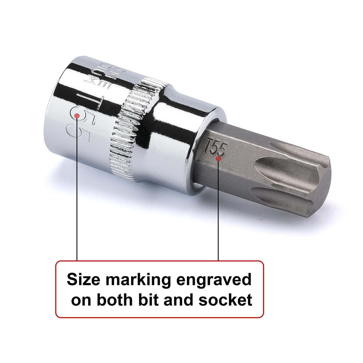 Casoman 5/16 to 3/8 adapter enables quick conversions.
