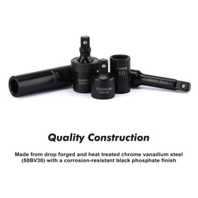 CASOMAN 55PCS SAE shallow sockets designed for tight clearance