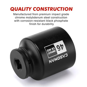 Black phosphate corrosion-resistant finish on CASOMAN socket