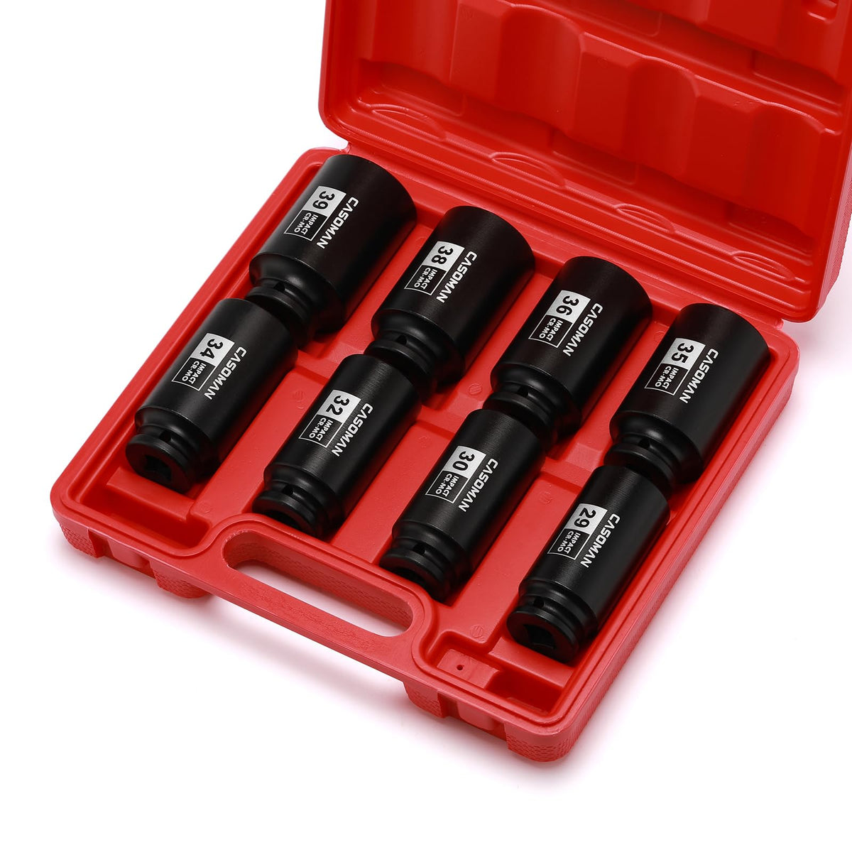 Casoman 30mm deep socket for 12-point fasteners, perfect for heavy-duty fastener access.