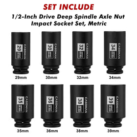 Casoman 32mm deep socket for 12-point fasteners, reliable for engine and axle work.