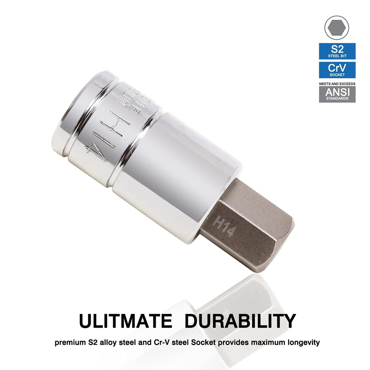 Three drive sizes 1/4, 3/8 and 1/2 inch for versatile access