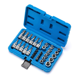 Casoman ETorx socket set for star-shaped fasteners with precise sizing.