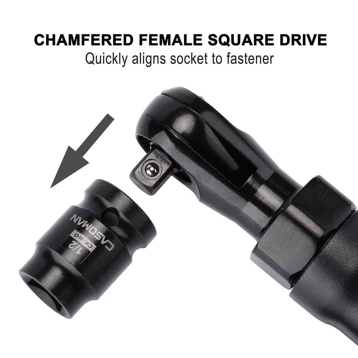 Casoman female seven-sixteenth-inch pipe plug with chamfered drive.