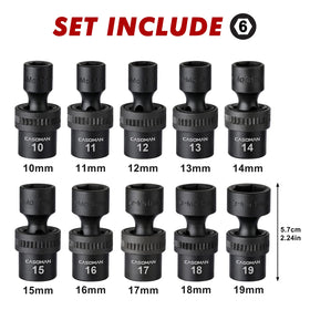 CASOMAN flex head socket enables 360-degree rotation for hard-to-reach bolts.