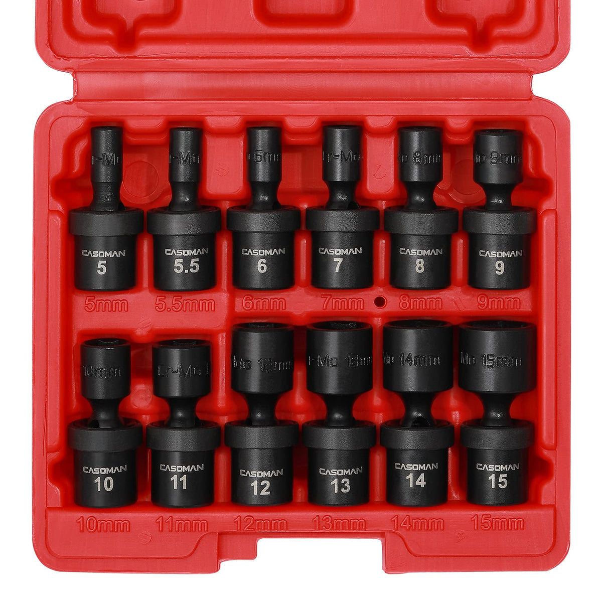 Casoman flex socket with 360 degree rotation for hard to reach fasteners.