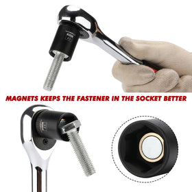 CASOMAN magnetic retention holds fasteners during work overhead