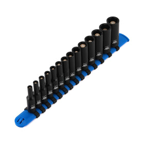 CASOMAN quarter-inch drive magnetic socket set with labeled sizes for quick identification