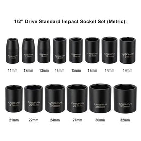 CASOMAN shallow impact socket 13mm for precise grip in machinery repairs