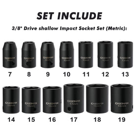 CASOMAN six-point flank-drive sockets grip fasteners securely during use