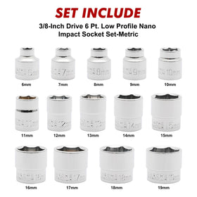 CASOMAN six-point sockets with flat sides guard against rounding.