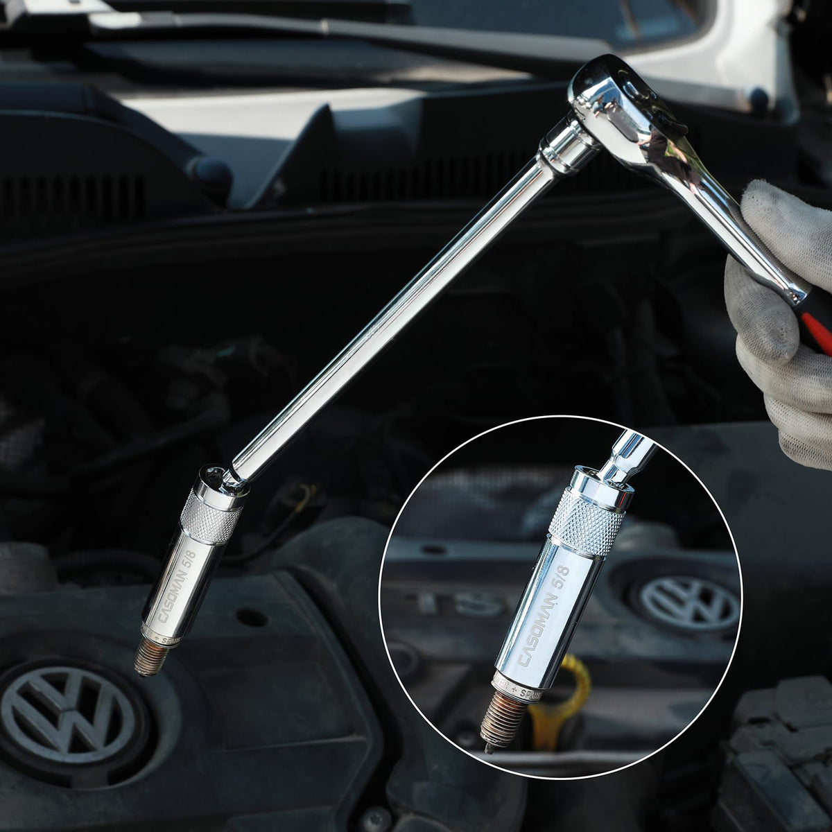 CASOMAN 14mm spark plug socket for versatile metric engines