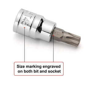 Casoman torx bits in use on fasteners with 1/2 inch drive