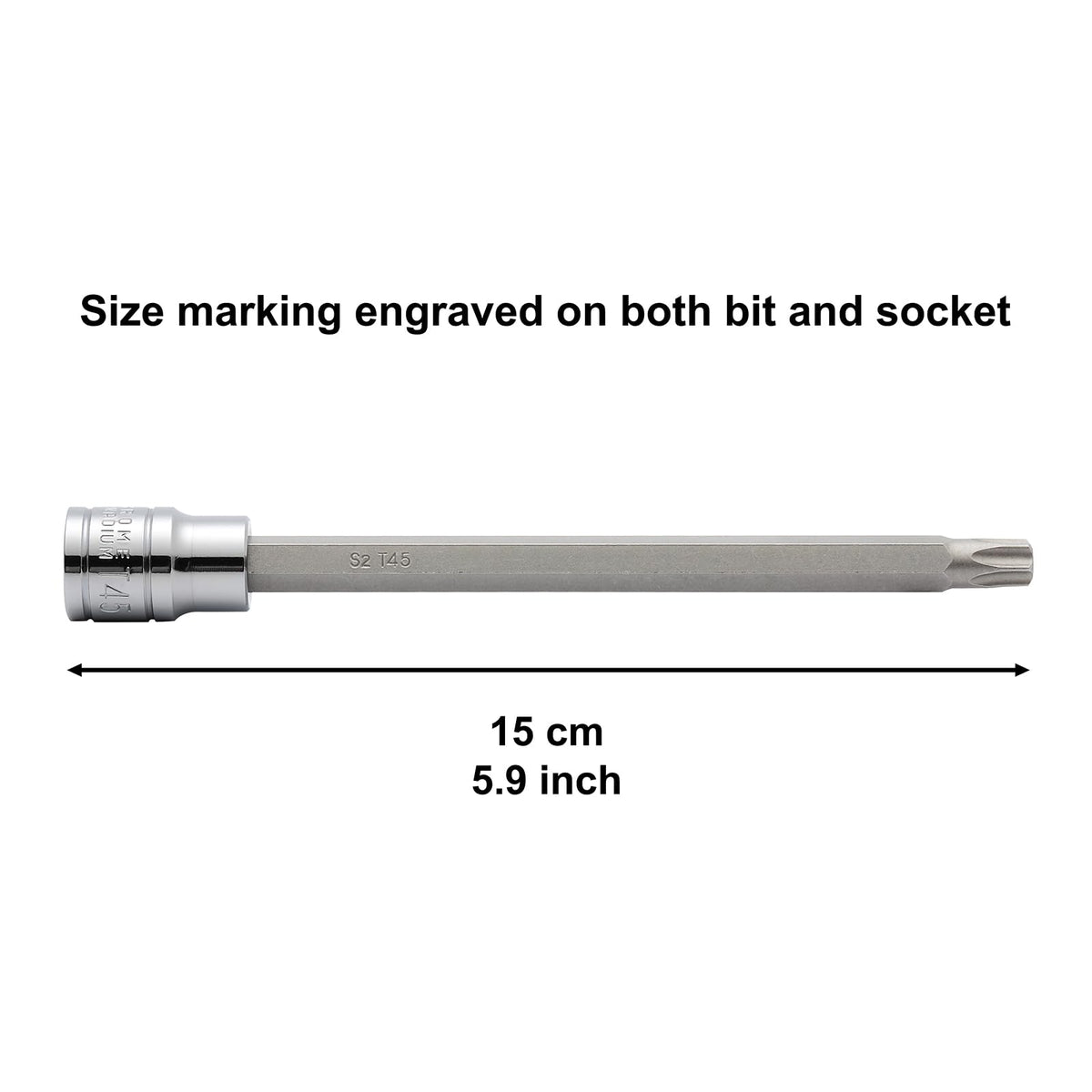 Casoman three-eight-inch drive long reach for deep fasteners.