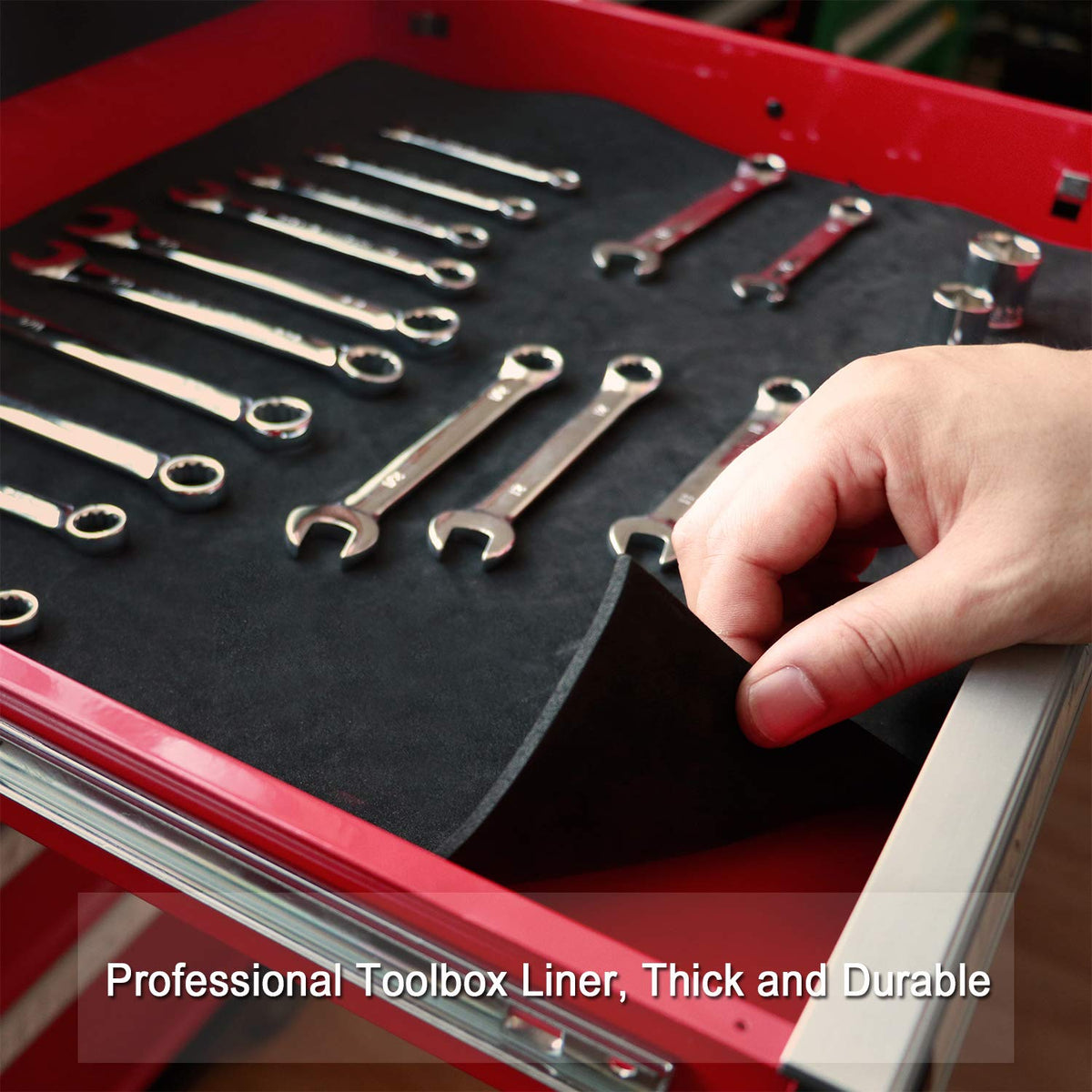 CASOMAN drawer liner supports drawer organization and protection