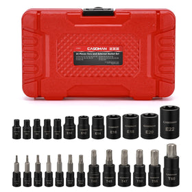 CASOMAN torx bit set in 1-4 drive with T8–T60 for versatile repairs