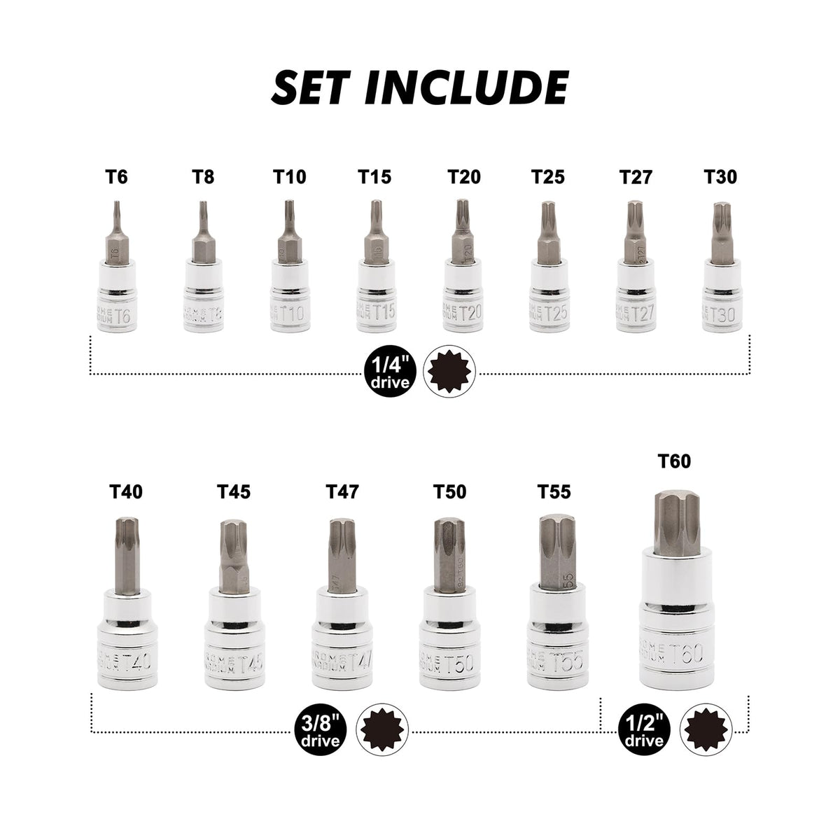 Casoman torx bit tip close-up highlighting precision machining