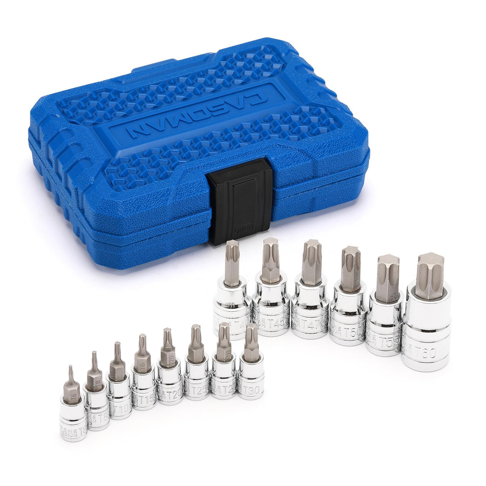 Casoman torx socket set case open showing organized kit for quick projects