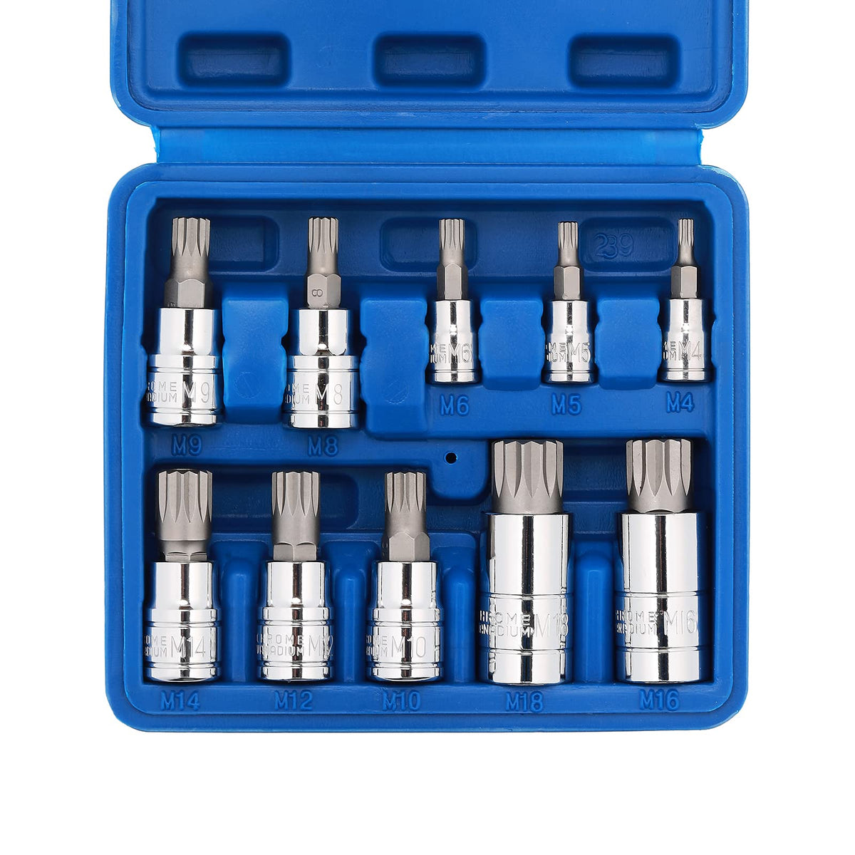 CASOMAN triple-square socket set case for versatile automotive repairs.