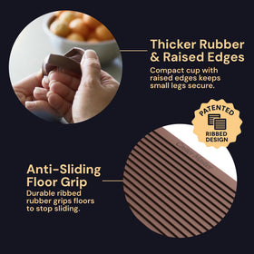 CasterMaster brown color blends with dark wood and neutral floors