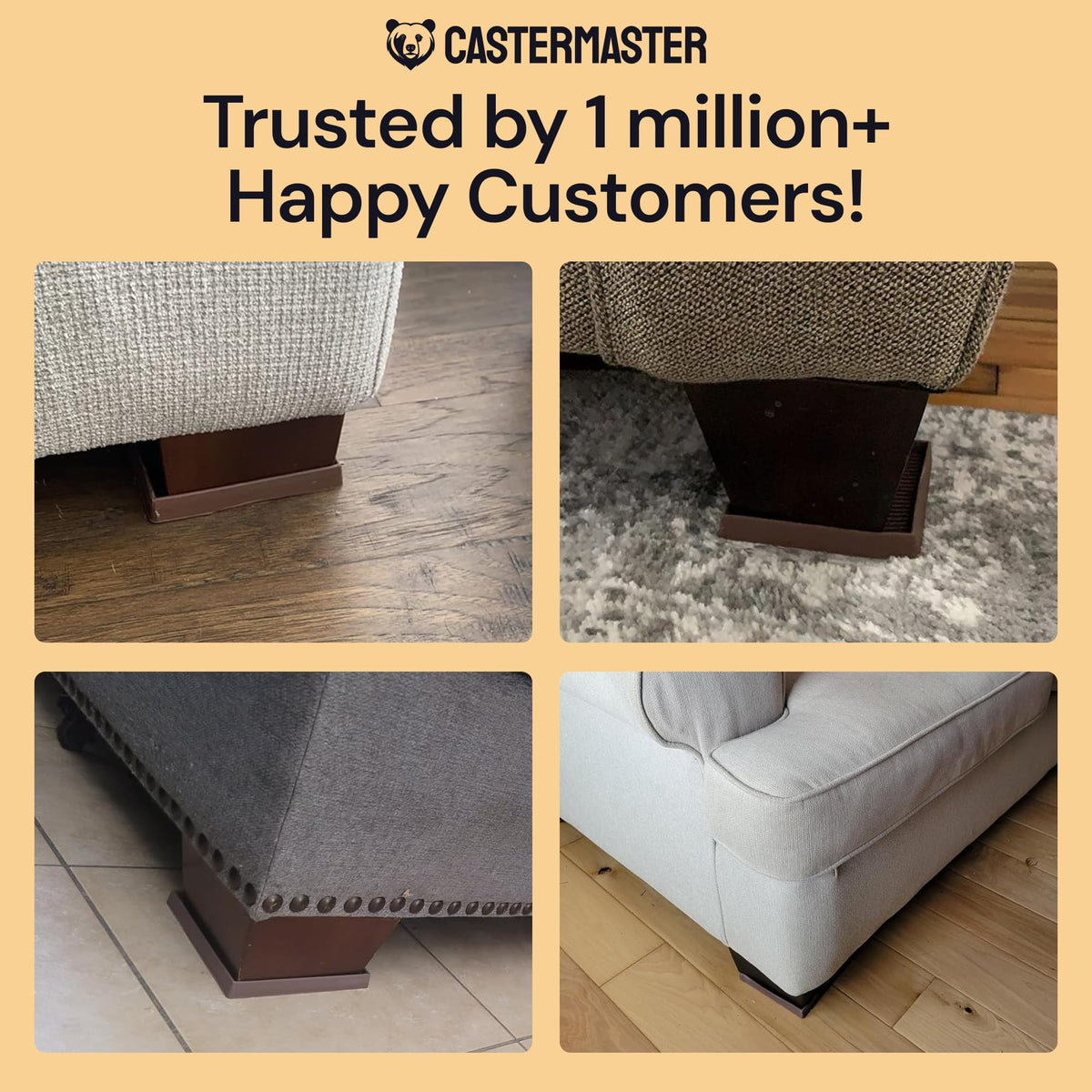CasterMaster floor protection under furniture for smooth surfaces
