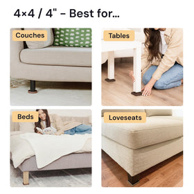 CasterMaster heavy-duty rubber construction supports heavy furniture without flattening
