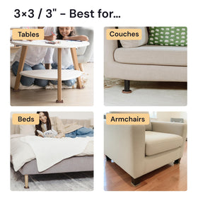 CasterMaster rubber furniture foot protector guards hardwood floors from scuffs.