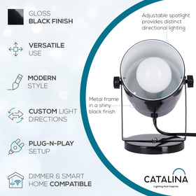 Catalina Lighting 24291-000 wall-mount option with sleek metallic finish