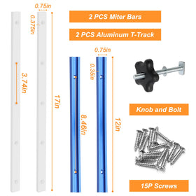 Catcan universal T-track (12in) enables versatile mounting for accurate crosscuts
