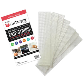 CATTONGUE GRIPS 2-inch precut strip on a stair tread boosts traction in wet conditions