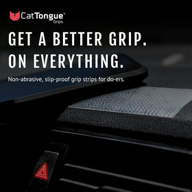CATTONGUE GRIPS shower grip strip on tub edge enhances safe shower exits