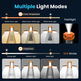 CAVN multi-head LED lamps rotate for focused spotlight or wide flood lighting.