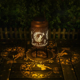 Cat Solar Lantern hanging from tree by Cawalap for ambient illumination