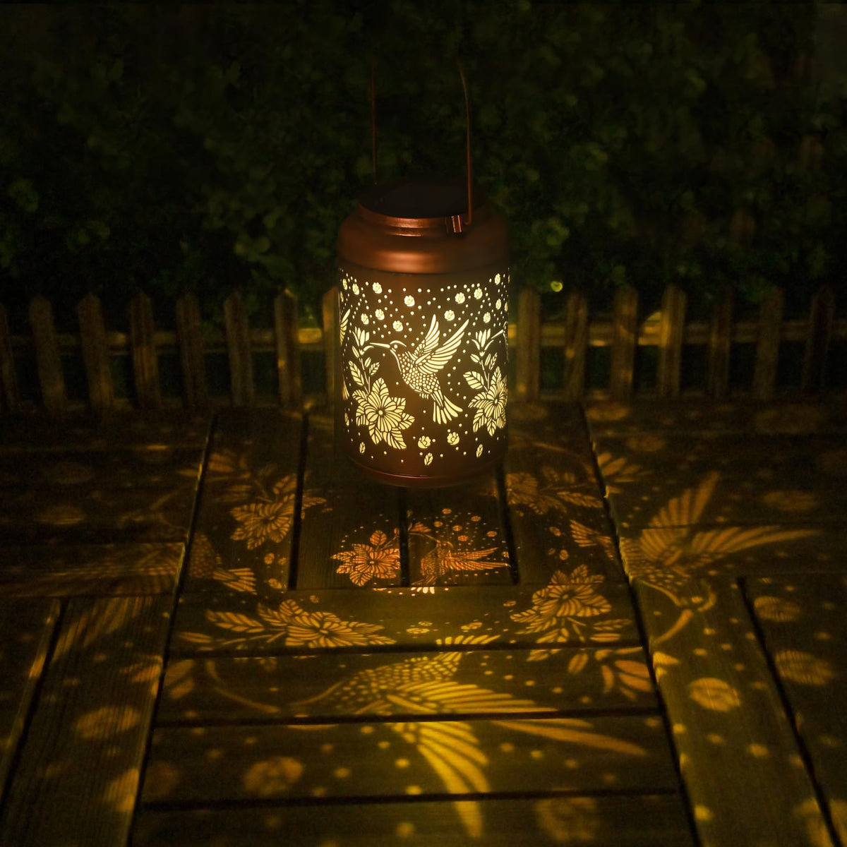 Cawalap hummingbird lantern solar panel charging during daytime for night light