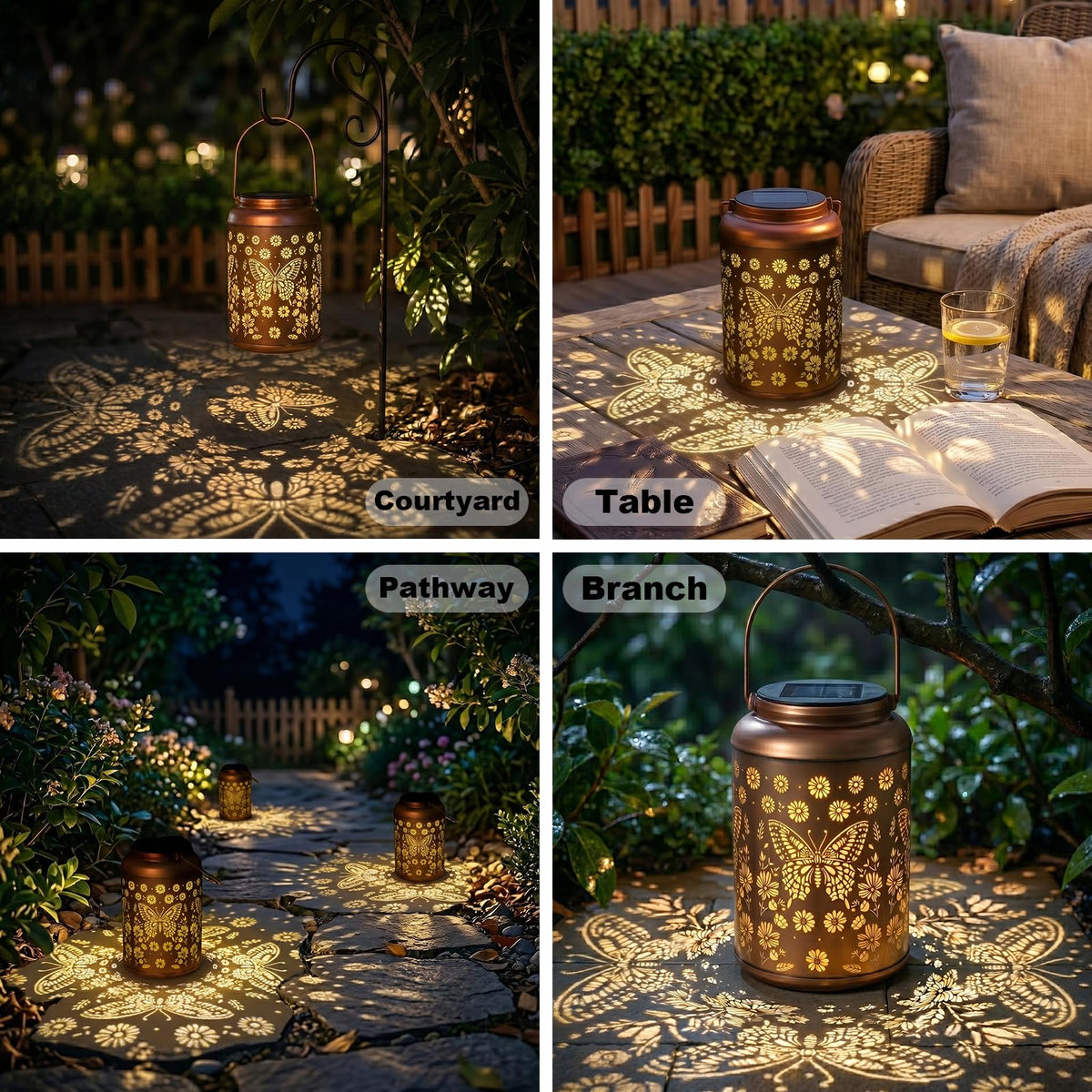 Cawalap outdoor butterfly decor light withstands weather for year-round patios.