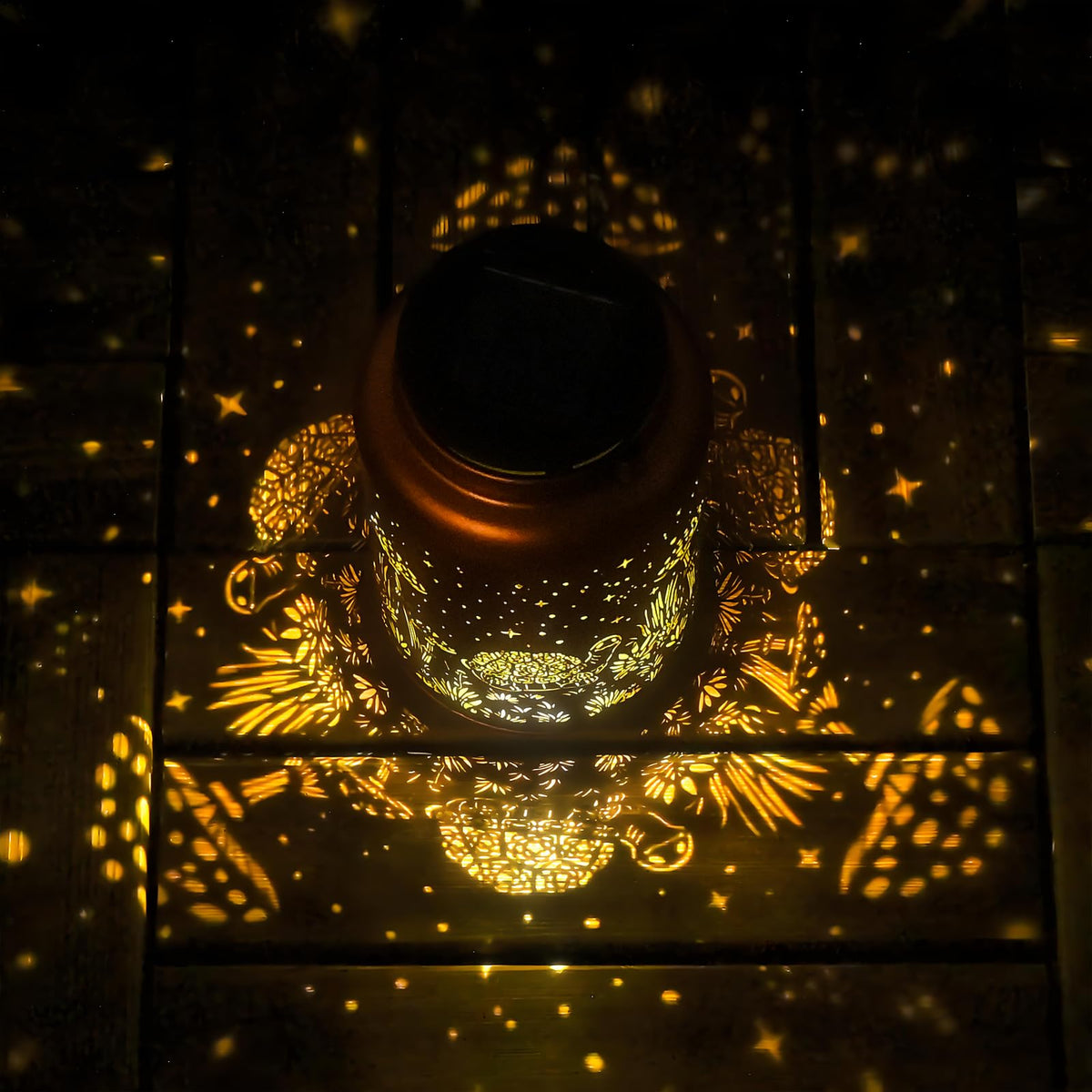 Cawalap solar panel lantern charging during day, auto-illuminating for 6-8 hours after dusk.